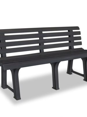 Garden Bench 145.5 cm Plastic Anthracite