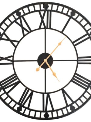 Vintage Wall Clock with Quartz Movement Metal 60 cm XXL