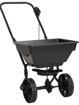 Walk Behind Salt Spreader PVC and Steel 80x46x75 cm 15 L