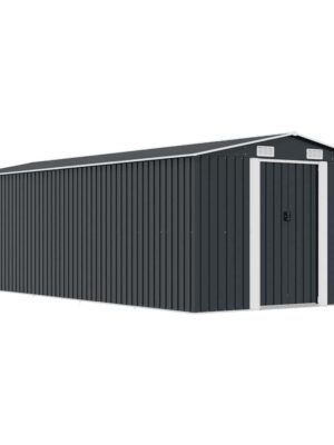 Garden Shed 257x580x181 cm Metal Anthracite