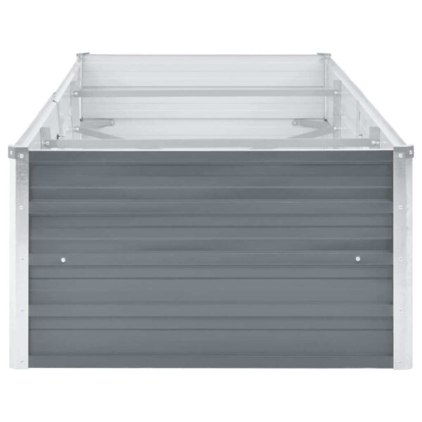 Garden Raised Bed Galvanised Steel 240x80x45 cm Grey