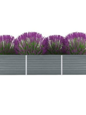 Garden Raised Bed Galvanised Steel 240x80x45 cm Grey