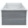 Garden Raised Bed Galvanised Steel 320x80x45 cm Grey
