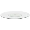 Rotating Serving Plate Transparent 60 cm Tempered Glass