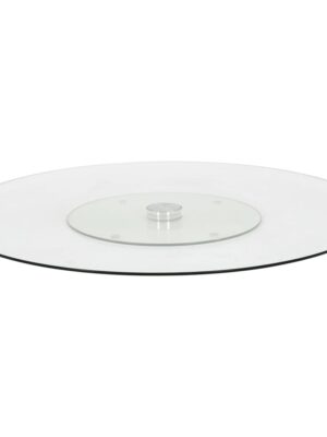 Rotating Serving Plate Transparent 60 cm Tempered Glass