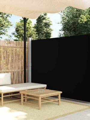 Patio Terrace Side awning 160 x 300 cm Black
