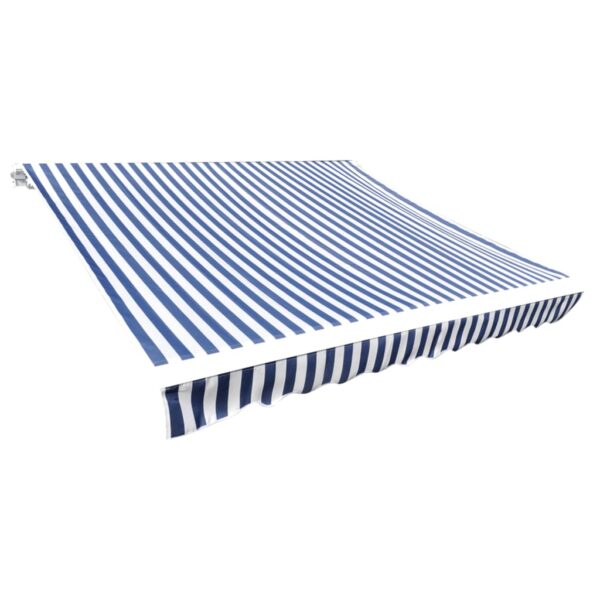 8718475873136_a_en_hd_1.jpg Awning Top Sunshade Canvas Blue & White 3 x 2.5 m (Frame Not Included)