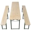 Folding Beer Table with 2 Benches 220 cm Fir Wood