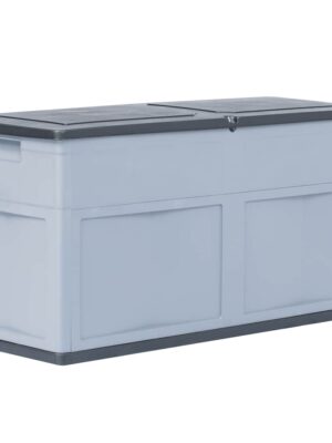 Garden Storage Box 320 L Grey Black