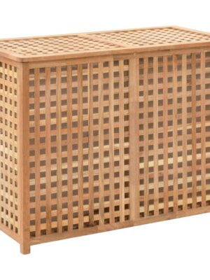 Laundry Bin 87.5x46x67 cm Solid Walnut Wood