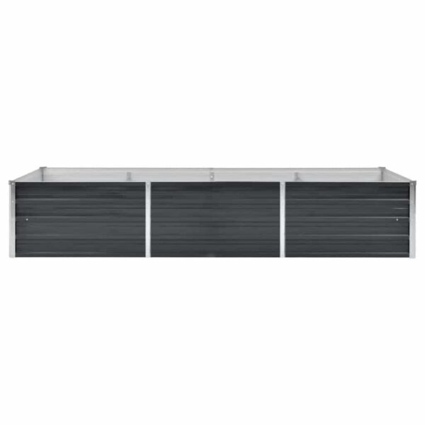 Garden Raised Bed Anthracite 240x80x45 cm Galvanised Steel
