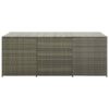 Garden Storage Box Poly Rattan 180x90x70 cm Grey