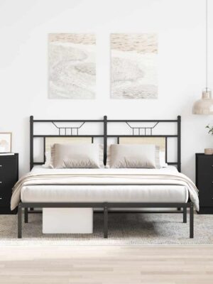 Bedside Cabinets 2 pcs Black 38x35x56 cm Engineered Wood