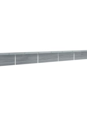 Garden Raised Bed Galvanised Steel 600x80x45 cm Grey