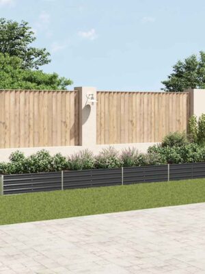 Garden Raised Bed Galvanised Steel 600x80x45 cm Anthracite