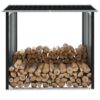 Log Storage Shed Galvanised Steel 172x91x154 cm Anthracite