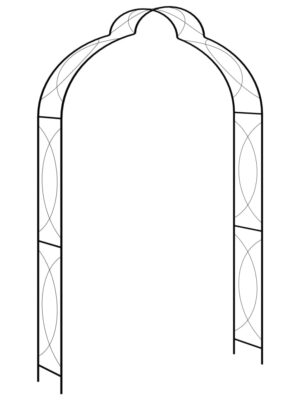 Garden Arch Black 150x34x240 cm Iron