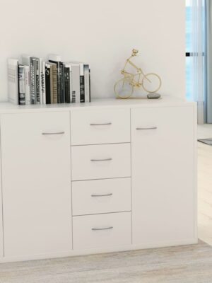 Sideboard White 88x30x65 cm Engineered Wood