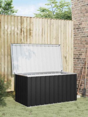 Garden Storage Box Anthracite 129x67x65 cm