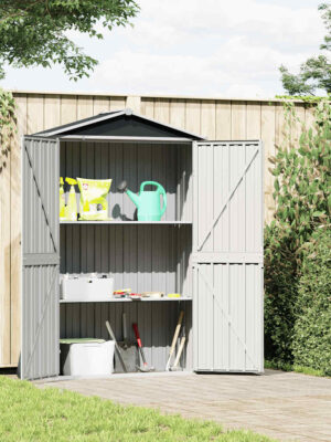 Garden Shed Anthracite 116x45x175 cm Galvanised Steel