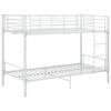Bunk Bed without Mattress White Metal 90x200cm