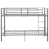 Bunk Bed without Mattress Grey Metal 90x200 cm