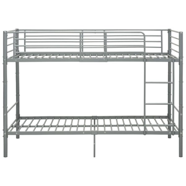 Bunk Bed without Mattress Grey Metal 90x200 cm