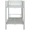 Bunk Bed without Mattress Grey Metal 90x200 cm
