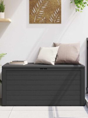 Garden Storage Box Anthracite 116x44x55 cm