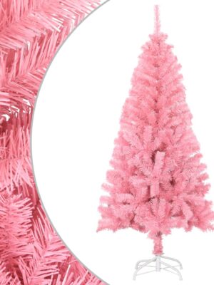 Artificial Christmas Tree with Stand Pink 150 cm PVC