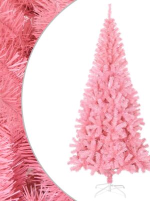 Artificial Christmas Tree with Stand Pink 180 cm PVC