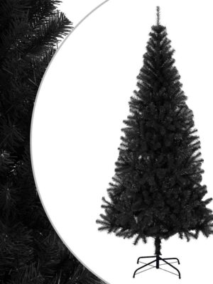Artificial Christmas Tree with Stand Black 180 cm PVC