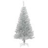Artificial Christmas Tree with Stand Silver 150 cm PET
