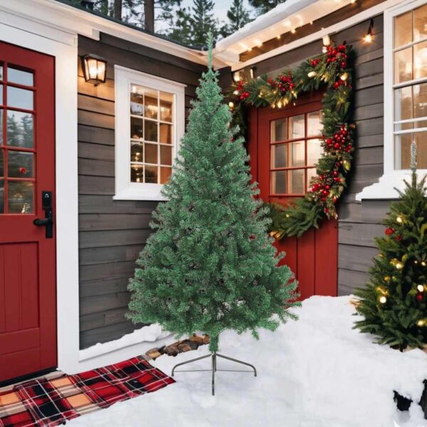 Artificial Half Christmas Tree with Stand Green 210 cm PVC