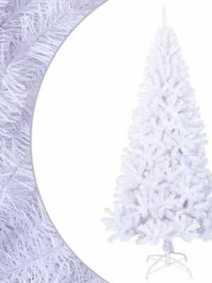 Artificial Christmas Tree with Thick Branches White 210 cm PVC