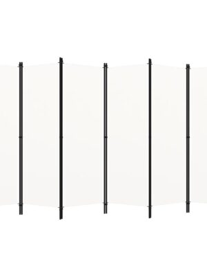 6-Panel Room Divider White 300x180 cm