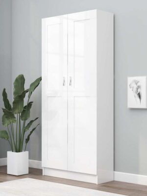 Book Cabinet White 82.5x30.5x185.5 cm Engineered Wood