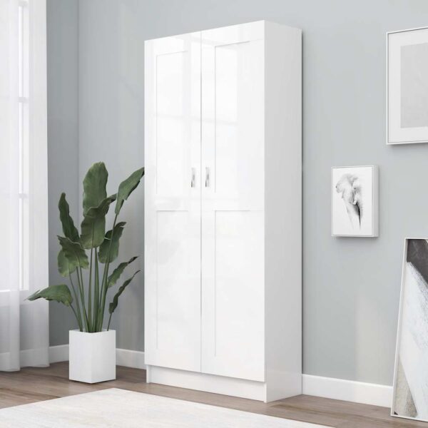Book Cabinet White 82.5x30.5x185.5 cm Engineered Wood