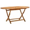 Folding Garden Table 160x85x75 cm Solid Acacia Wood