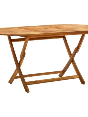 Folding Garden Table 160x85x75 cm Solid Acacia Wood