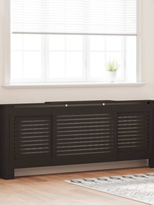 MDF Radiator Cover Black 205 cm