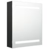 LED Bathroom Mirror Cabinet Black 50x14x60 cm
