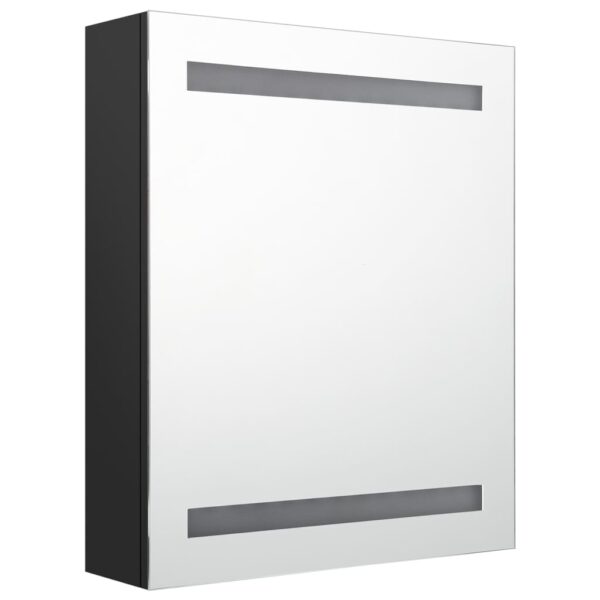 LED Bathroom Mirror Cabinet Black 50x14x60 cm