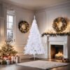 8720286361511_g_en_hd_1.jpg Artificial Half Christmas Tree with Stand White 180 cm PVC