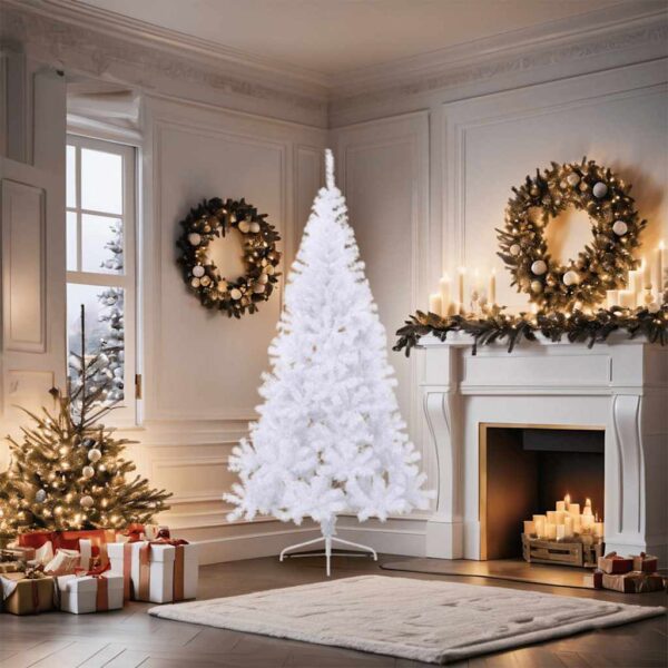 8720286361511_g_en_hd_1.jpg Artificial Half Christmas Tree with Stand White 180 cm PVC