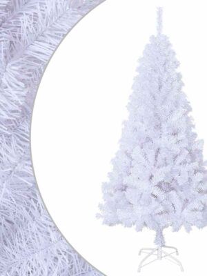 Artificial Christmas Tree with Thick Branches White 120 cm PVC