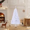 Artificial Christmas Tree with Thick Branches White 120 cm PVC