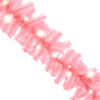 Christmas Garland with LED Lights 20 m Pink