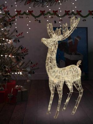 XXL Acrylic Christmas Reindeer 250 LED 180 cm Warm White