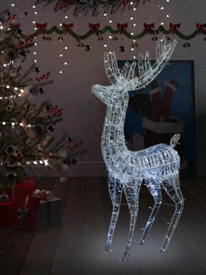 XXL Acrylic Christmas Reindeer 250 LED 180 cm Cold white